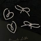 Knot / Heart Rhinestone Earring
