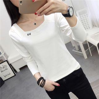 Square Neck Long Sleeve T-shirt