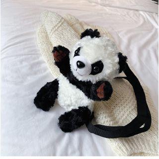 Panda Fleece Backpack Black - One Size