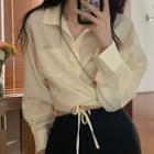 Tie-side Crop Shirt