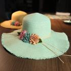 Floral Fringed Sun Hat