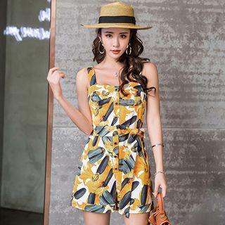 Printed Sleeveless Playsuit