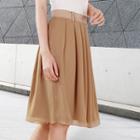 High-waist Chiffon A-line Skirt