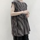 Zebra Print Sleeveless T-shirt