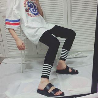Ankle-length Striped Print Pants