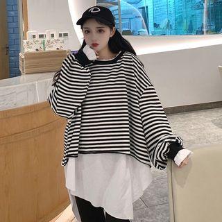 Set: Tank Top + Striped Sweatshirt