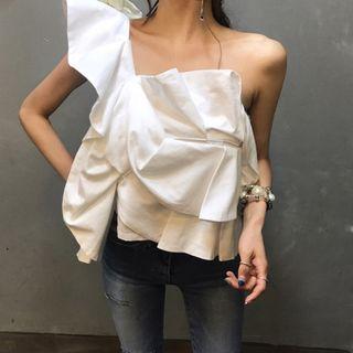 One-shoulder Ruffle Top