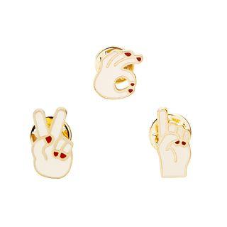Hand Gesture Brooch (various Designs)