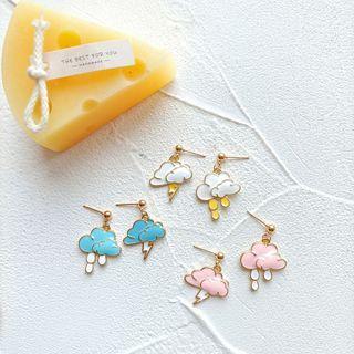 Cloud Asymmetrical Alloy Dangle Earring