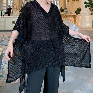 Cape-sleeve Top