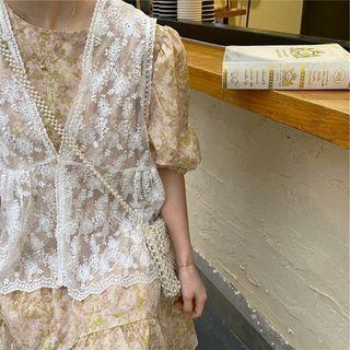Lace Button Vest