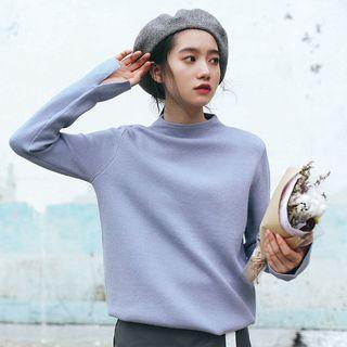 Silm-fit Plain Turtleneck Sweater