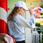 Embroidery Panel Zip Baseball Jacket
