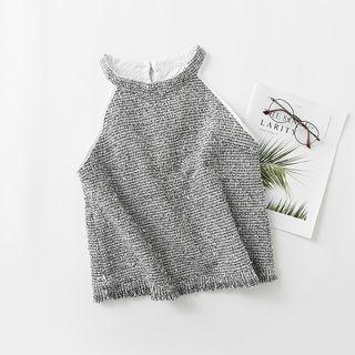 Sequined Halter Sleeveless Top