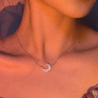 Moon Moonstone Pendant Necklace 1 Piece - Necklace - 14k - Gold - One Size