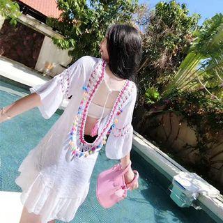 Open-back Pom Pom Sundress