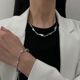 Wavy Alloy Necklace / Bracelet