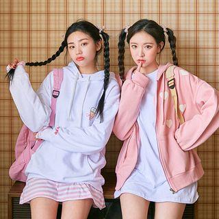 Heart Patterned Hoodie