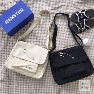 Safety Pin Canvas Crossbody Bag