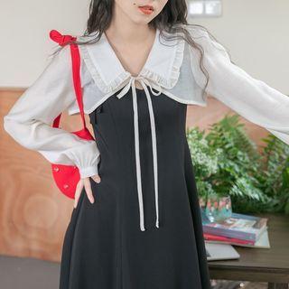 Tie-front Chiffon Bolero Jacket