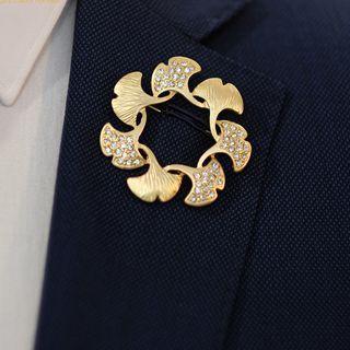 Leaf Alloy Brooch 008 - Gold - One Size