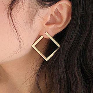 Alloy Square Earring Square - 1 Pair - One Size