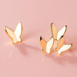 Asymmetrical Butterfly Stud Earring