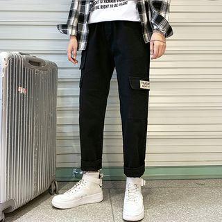 Appliqu  Straight-leg Cargo Pants