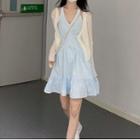 Set: Sleeveless Mini A-line Dress + Cardigan