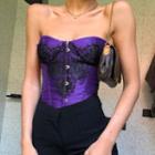 Sleeveless Lace Corseted Top