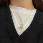 Alloy Pendant Necklace Gold - 1389a#