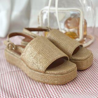 Ankle-strap Woven Sandals
