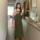 Pocket-side Maxi Overall Dress