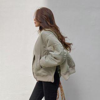 Zip-side Padding Flight Jacket