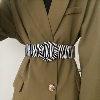 Zebra Print Faux Leather Belt