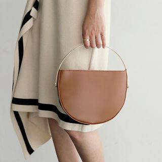 Metallic-detail Faux-leather Tote Bag