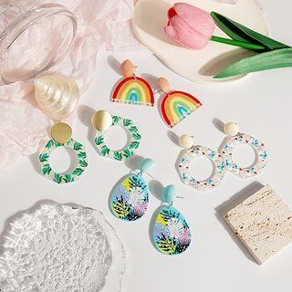 Print Resin Dangle Earring (various Designs)