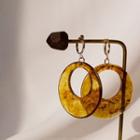 Acrylic Round Drop Earring / Clip-on Earring