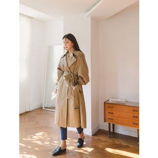 Belted Oversized Long Trench Coat