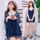 Set: Sleeveless Swim Dress + Cover-up
