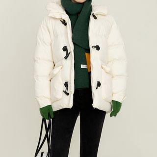 Toggle Button Padding Jacket Almond - One Size