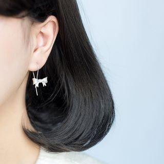 S925 Silver Bow Threader Earrings