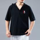 Chinese Character Short-sleeve Hooded T-shirt
