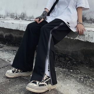 Side Zip Straight Leg Pants