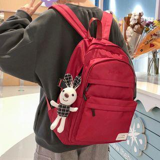Lightweight Letter Embroidered Backpack