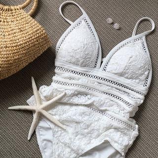 Lace-trim Swimsuit