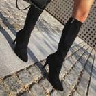 Pointy-toe High-heel Long Boots In 2 Designs