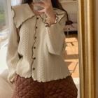 Lettuce Edge Collared Cardigan