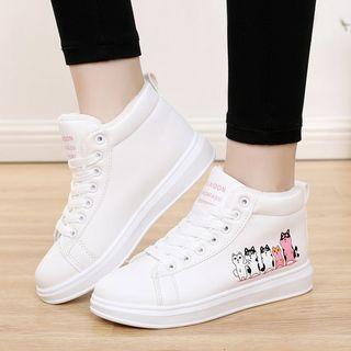 Cartoon Print Ankle Boots