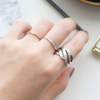 Wide Open Ring Adjustable - Silver - One Size